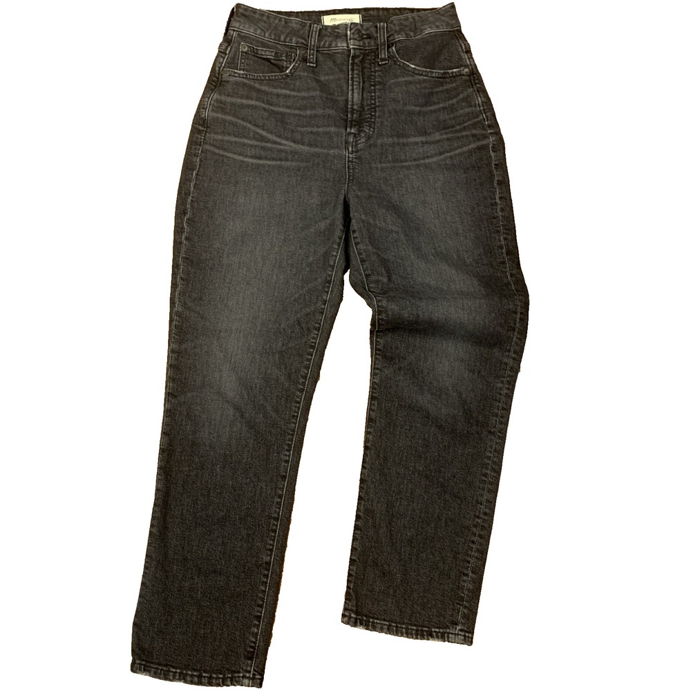 Madewell The Curvy Perfect Vintage Jean Womens 25 Black Sumner Wash Straight Leg